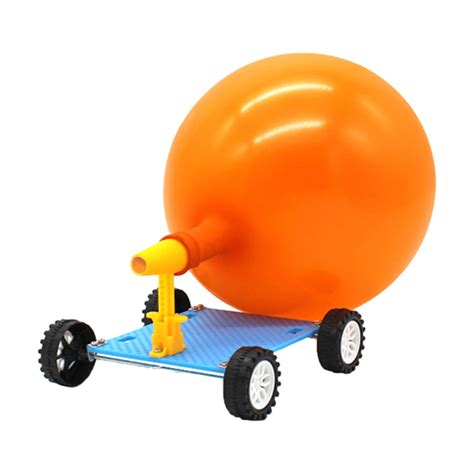 Diy Balloon Car Toy Balloon Powered Car Handicrafts Assembly 3d Puzzles Scientific Early