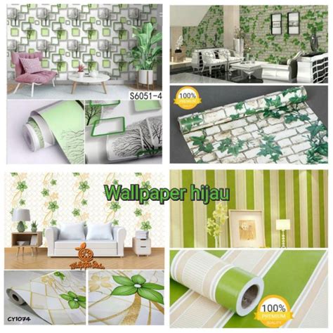 Jual Wallpaper Stiker Dinding Nuansa Hijau Wallpaper 3D Hijau Bambu