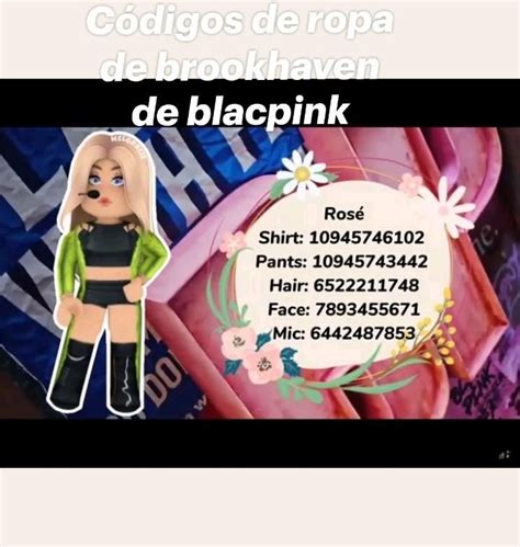 Códigos De Ropa De Brookhaven De Blacpink Roblox Rosé Outfit Roblox Codes