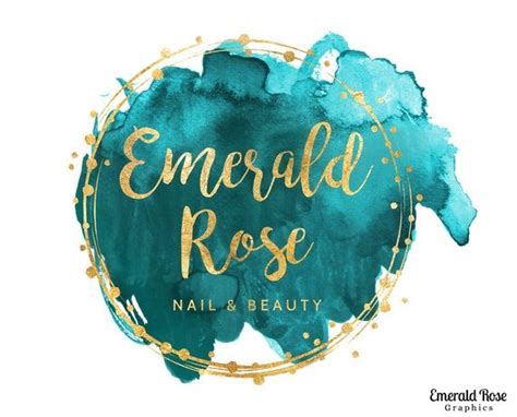 Pre Made Teal And Gold Logo Website Logo Business Logo Etsy