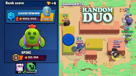 Pushing To 4000 Trophies With Random Duo Showdown Brawl Stars Youtube