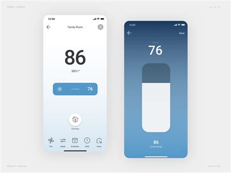 Aprilaire - Thermostat by Soren Iverson on Dribbble