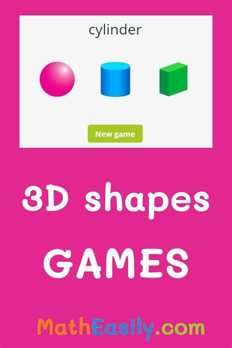 Recognize 3D Shapes Games Online FREE