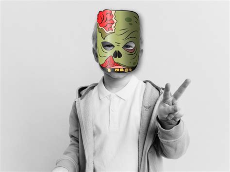 Zombie Mask Printable Paper DIY for Kids and Adults. PDF - Etsy