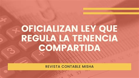 Noticiero Contable Oficializan Ley Que Regula La Tenencia Compartida