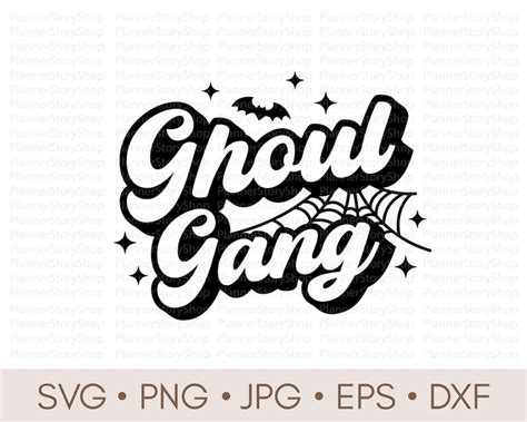 Ghoul Gang Svg Lets Go Ghouls Svg Halloween Svg Retro Etsy