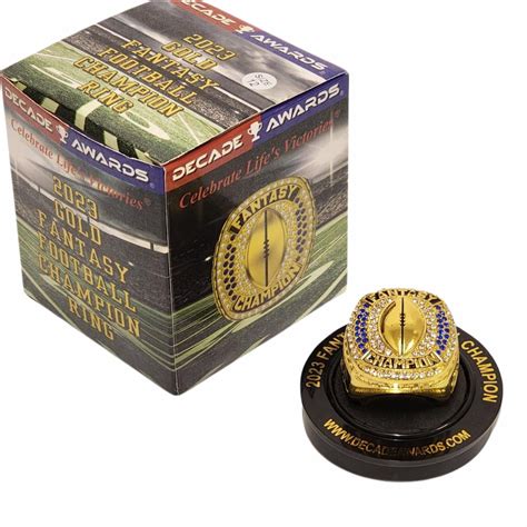 2023 Fantasy Football Champion Ring | Gold Finish