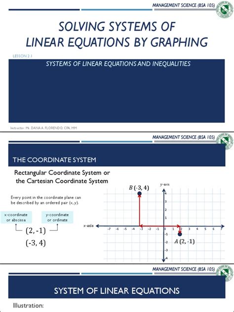 Week 2.1-Linear System(Graphing) | PDF | Equations | Applied Mathematics