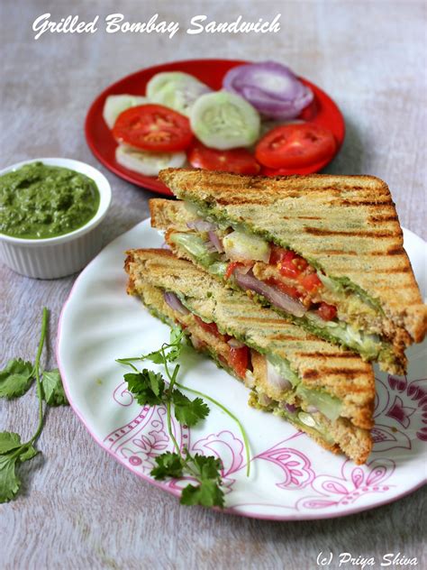 Grilled Bombay Sandwich Recipe Priya Kitchenette