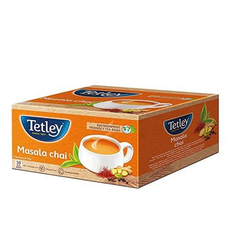 Tetley Masala Chai With Natural Flavour Black Tea 50 Tea Bags Free Worldwide Shipping At Rs