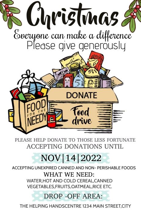 Copy Of Christmas Food Drive Postermywall