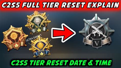 C S Tier Reset Bgmi Bgmi Tier Reset Explain M Tier Reset Time