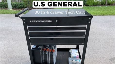 Us General 30 In 4 Drawer Tech Cart Youtube