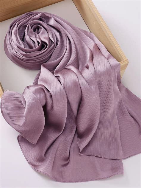 1pc Crinkled Satin Hijab Women Scarf In 2024 Womens Scarves Hijab