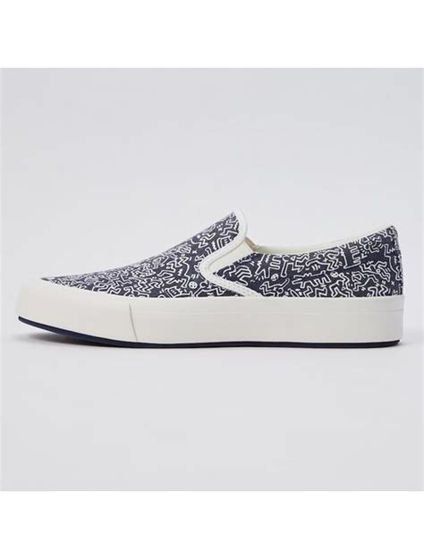 Buy Uniqlo Keith Haring Cotton Canvas Slip On Shoes Online Topofstyle