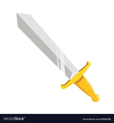 Sword isolated Royalty Free Vector Image - VectorStock