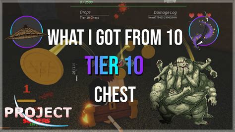 WHAT I GOT FROM 10 TIER 10 CHEST Project Slayers YouTube