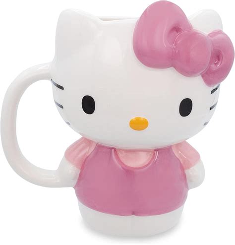 Sanrio Hello Kitty 3d Sculpted Ceramic Mug Bpa Free Coffee Cup For Espresso