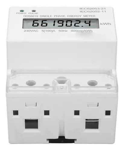 Medidor De Energia Din Rail Monofásico Display Lcd Atual Kwh