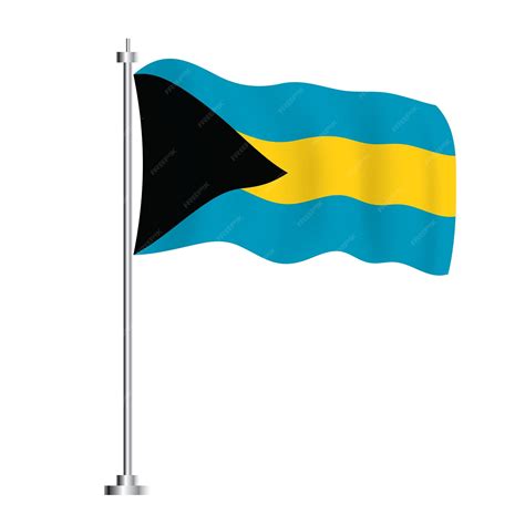 Premium Vector | Bahamian flag isolated wave flag of the bahamas country