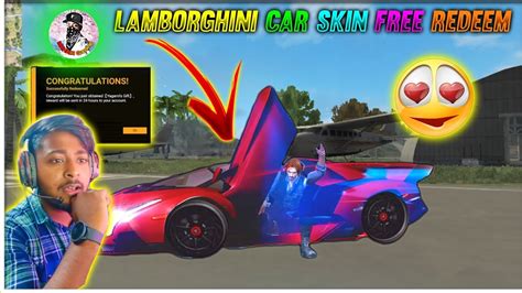 I GOT NEW LAMBORGHINI CAR SKIN GARENA FREE FIRE REDEEM CODE GIVEAWAY