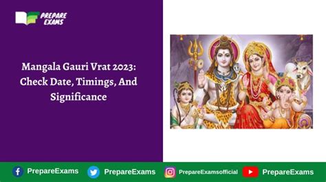 Mangala Gauri Vrat 2023 Check Date Timings And Significance Prepareexams