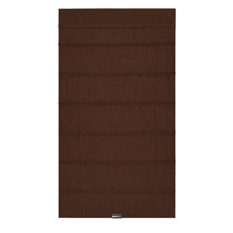 Simple Cordless Blackout Fabric Roman Shades, Chocolate | Brylane Home