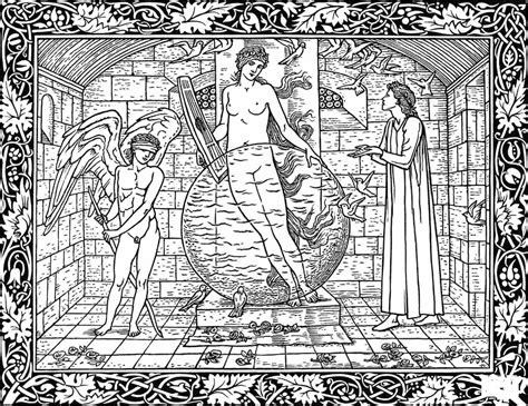 Cupid And Naked Woman Coloring Page Colouringpages