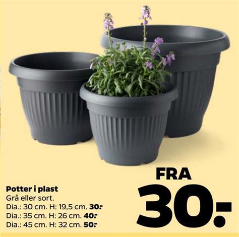 Potter I Plast Tilbud Hos Netto