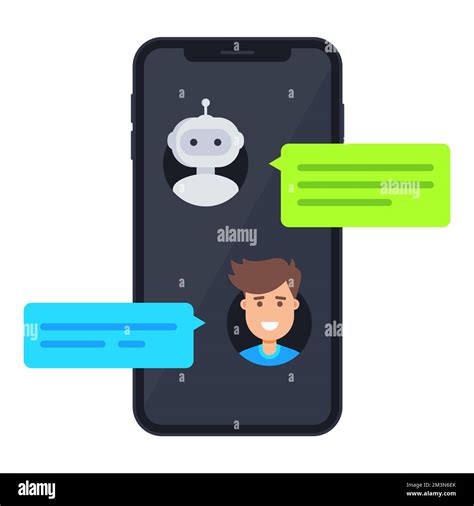 Chatbot Concept Man Chatting With Chat On Smartphone Phone