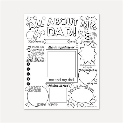 Free Printable All About Dad Questionnaire