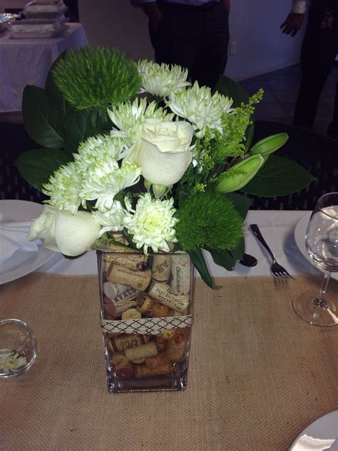 Wine Cork Flower Arrangment Wine Cork Table Decorations Decor