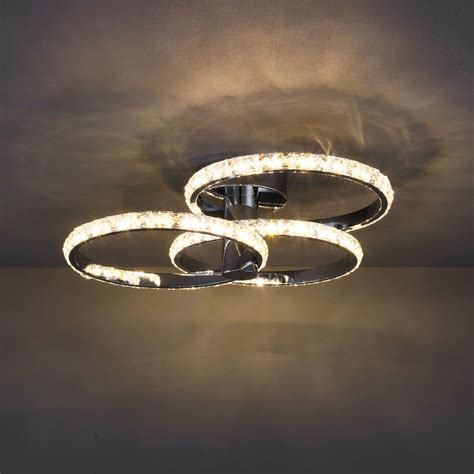 Aura Modern Chrome Effect 3 Lamp Ceiling Light Bandq For All Your Home And Garden Supplies And