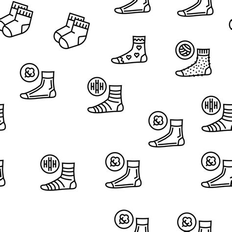 Socks Fabric Accessory Vector Seamless Pattern 10333139 Vector Art at ...