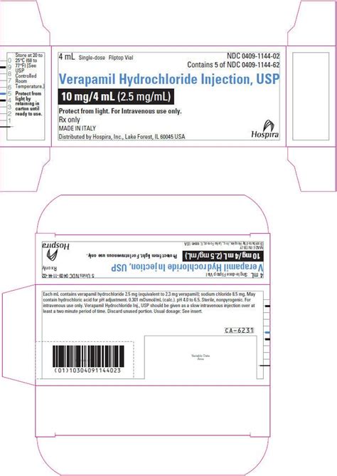 Verapamil Injection Fda Prescribing Information Side Effects And Uses