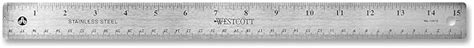 Amazon Westcott 10416 15 Stainless Steel Office Ruler With Non