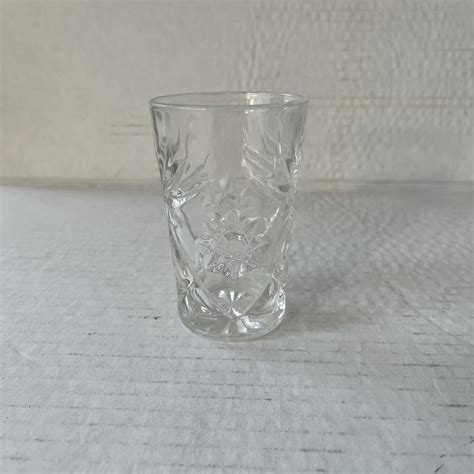 Anchor Hocking Prescut Star Of David Crystal Punch Bowl Vase Juice