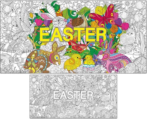 Amazon Naozinebi Giant Mandala Coloring Posters Large Easter