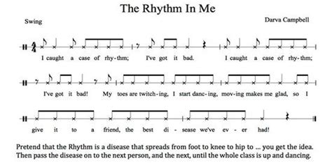 Sheet Music With The Words The Rhythm In Me