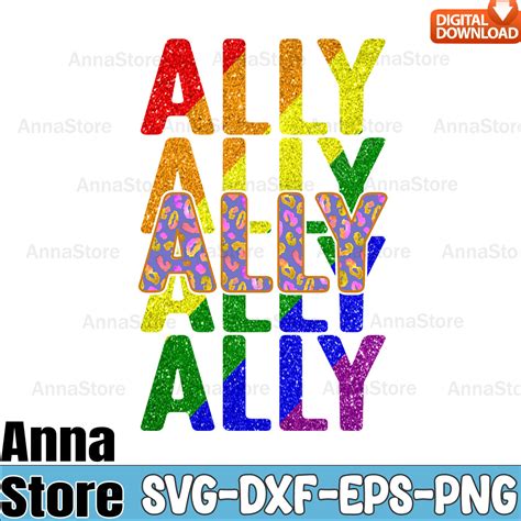 Ally LGBT Pride Rainbow Flag Ally Svg,LGBT SVG Bundle,Lesbia - Inspire ...