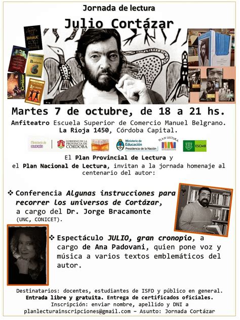 Plan Provincial De Lectura Jornada De Lectura Julio Cort Zar