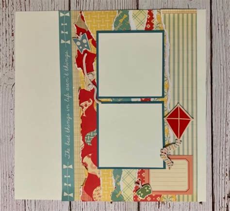 Torn Paper Scrapbook Layout Perfect For Beginners Scrapbooking Bee