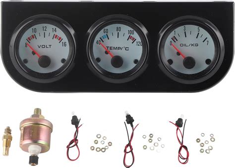 Amazon Car Voltmeter Gauge Universal Car Triple Gauge Kit Water