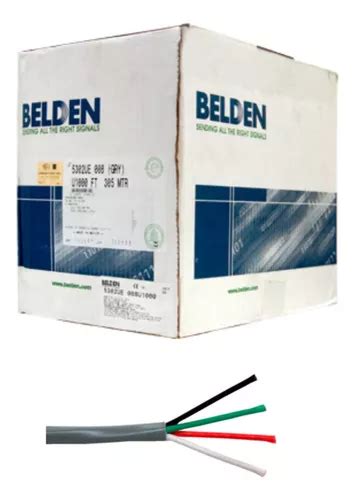 Cable Audio Belden 5302ue 008u1000 4c 18w Riser 305mts Gris Meses Sin