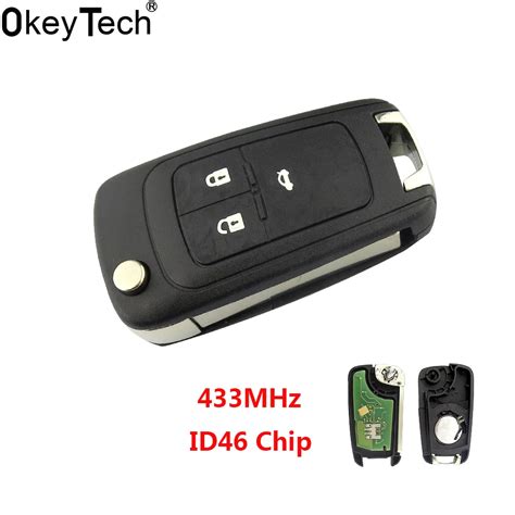 Okeytech New Mhz Id Transponder Chip Buttons Complete Car Flip