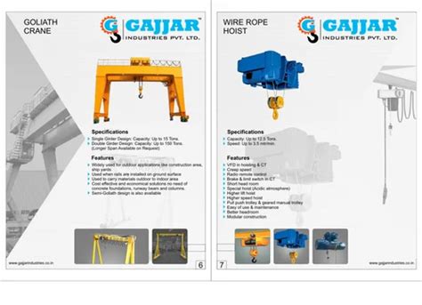 Gajjar Swl 25 Ton Double Girder EOT Crane Lifting Speed 2 To 3 Mpm At