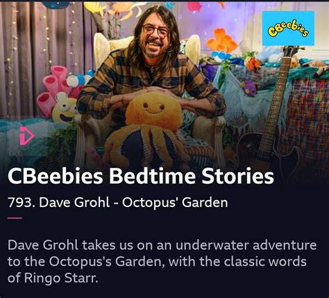 I swear CBeebies Bedtime Stories gets bigger guests than most chat shows. Here's Dave Grohl with ...