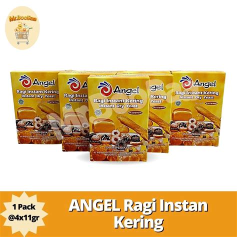 Jual Angel Ragi Instan Kering Instant Yeast Sachet 1 Pack 4x11gr Exp