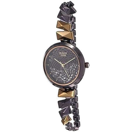 Buy Titan Womens 32 50 X 6 47 X 31 Mm Raga Facets Brown Dial Brass