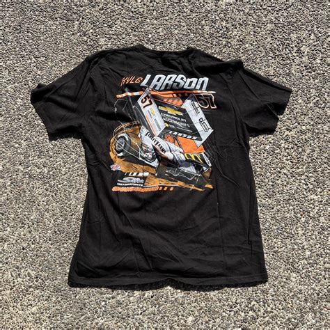 vintage kyle larson racing t shirt super cool back... - Depop